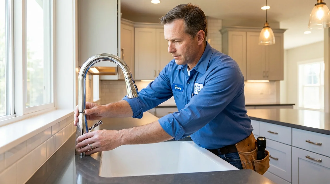 Kitchen faucet installation by Johns Plumbing LLC in Prentiss